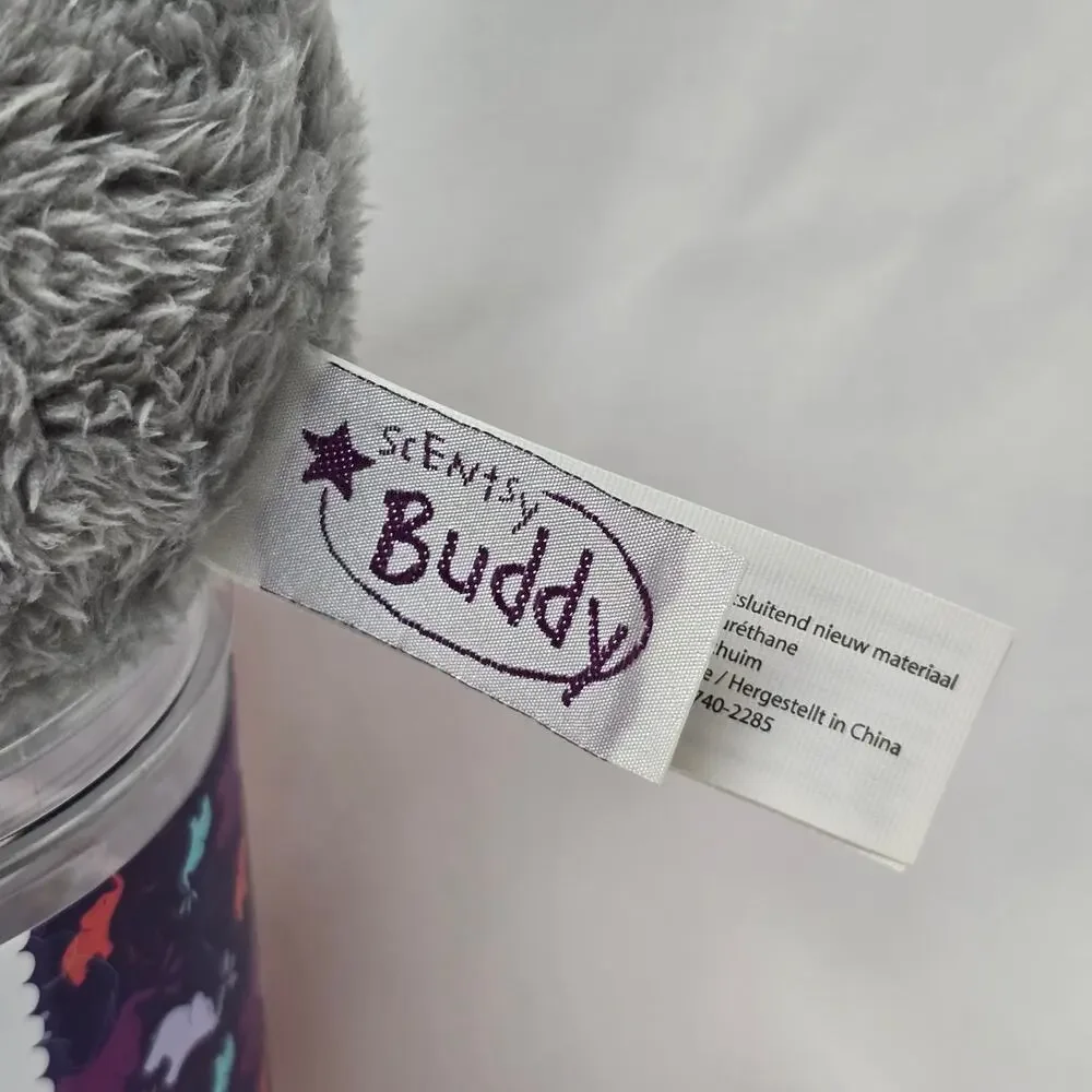Scentsy Bitty Buddy Gray Elephant Plush Scented Black Raspberry Vanilla Fragrant